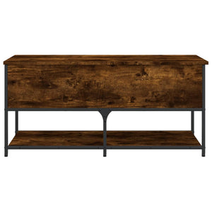 vidaXL Storage Bench Smoked Oak 39.4"x16.7"x18.5" Engineered Wood-6