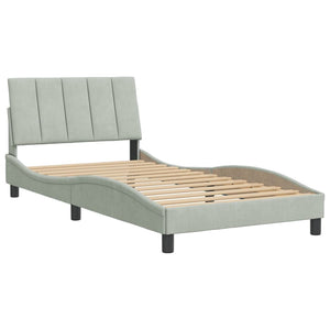 vidaXL Bed Frame with Headboard Mattress Foundation Bedroom Furniture Velvet-26