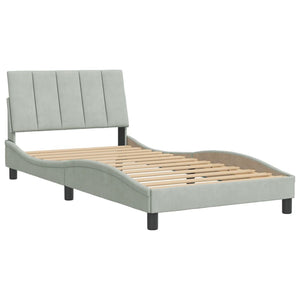 vidaXL Bed Frame with Headboard Mattress Foundation Bedroom Furniture Velvet-18