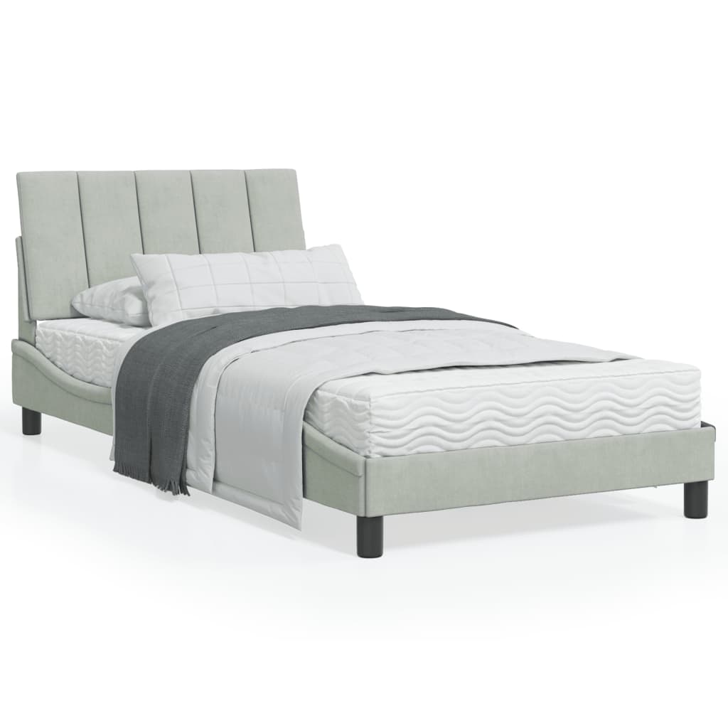 vidaXL Bed Frame with Headboard Mattress Foundation Bedroom Furniture Velvet-21