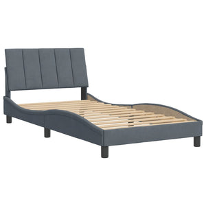 vidaXL Bed Frame with Headboard Mattress Foundation Bedroom Furniture Velvet-28