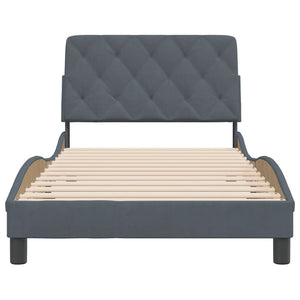 vidaXL Bed Frame with Headboard Mattress Foundation Bedroom Furniture Velvet-26