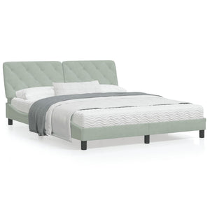 vidaXL Bed Frame with Headboard Mattress Foundation Bedroom Furniture Velvet-38