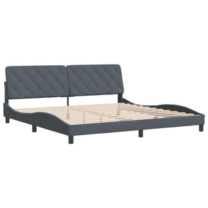 vidaXL Bed Frame with Headboard Mattress Foundation Bedroom Furniture Velvet-2