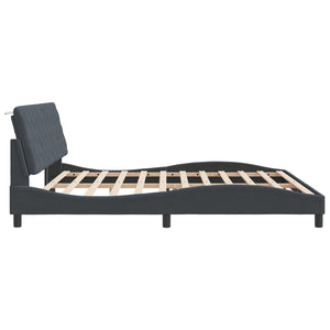 vidaXL Bed Frame with Headboard Mattress Foundation Bedroom Furniture Velvet-51