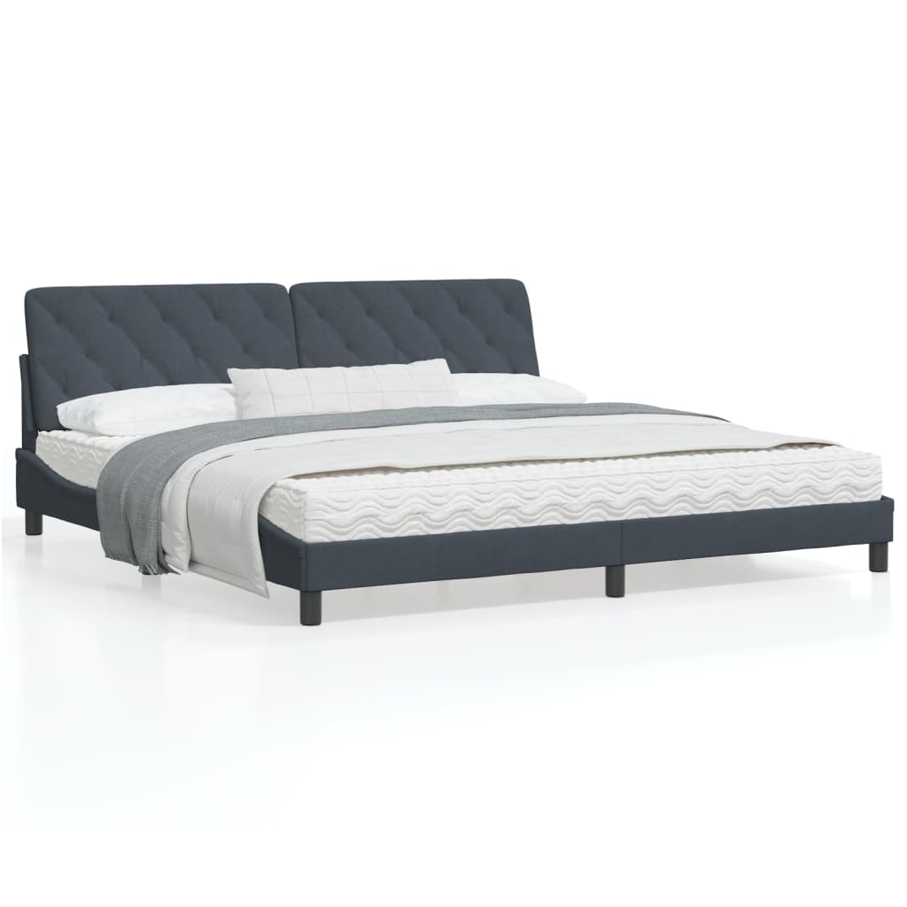 vidaXL Bed Frame with Headboard Mattress Foundation Bedroom Furniture Velvet-9