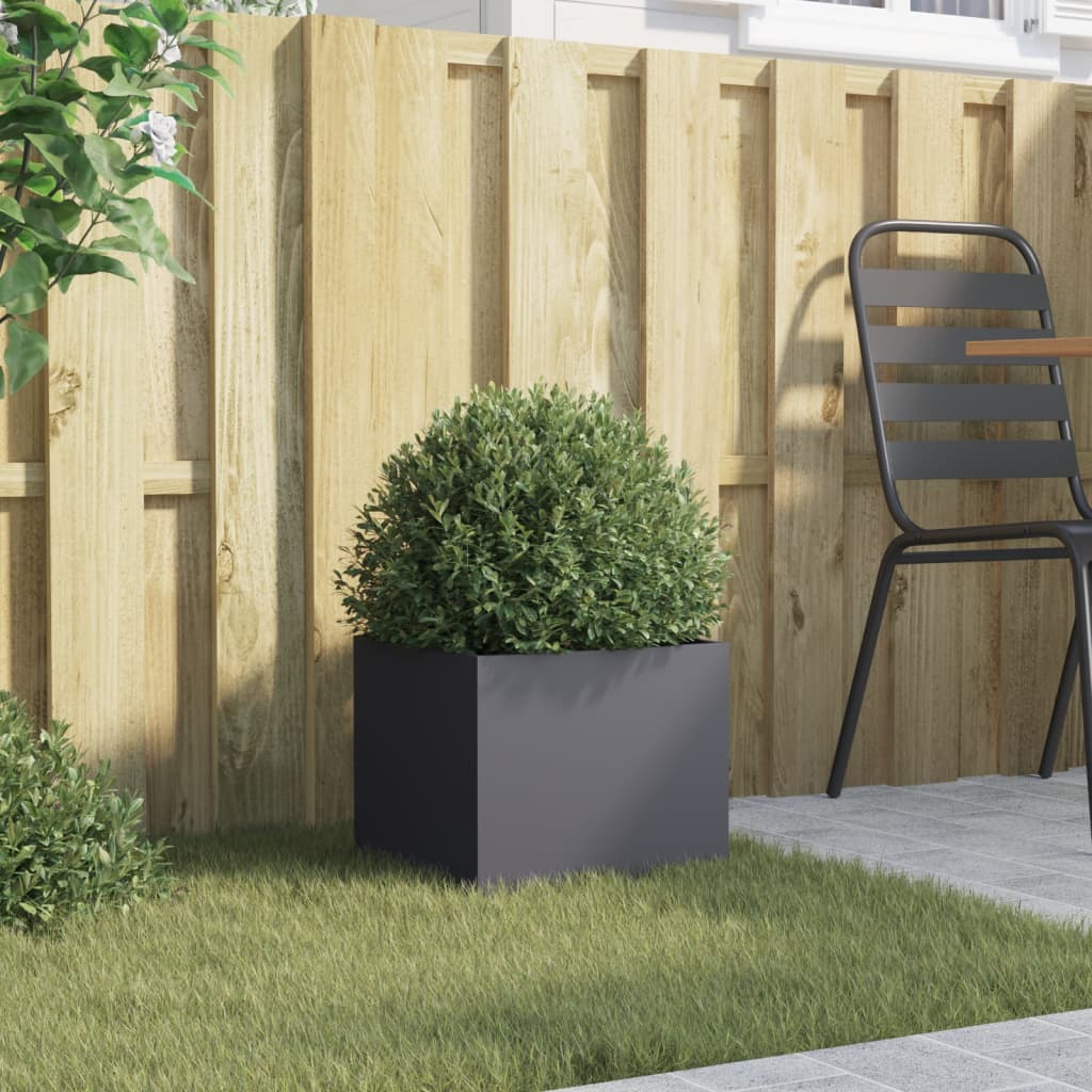 vidaXL Planter Stand Outdoor Raised Garden Bed for Vegetables Corten Steel-28