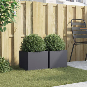 vidaXL Planter Stand Outdoor Raised Garden Bed for Vegetables Corten Steel-29