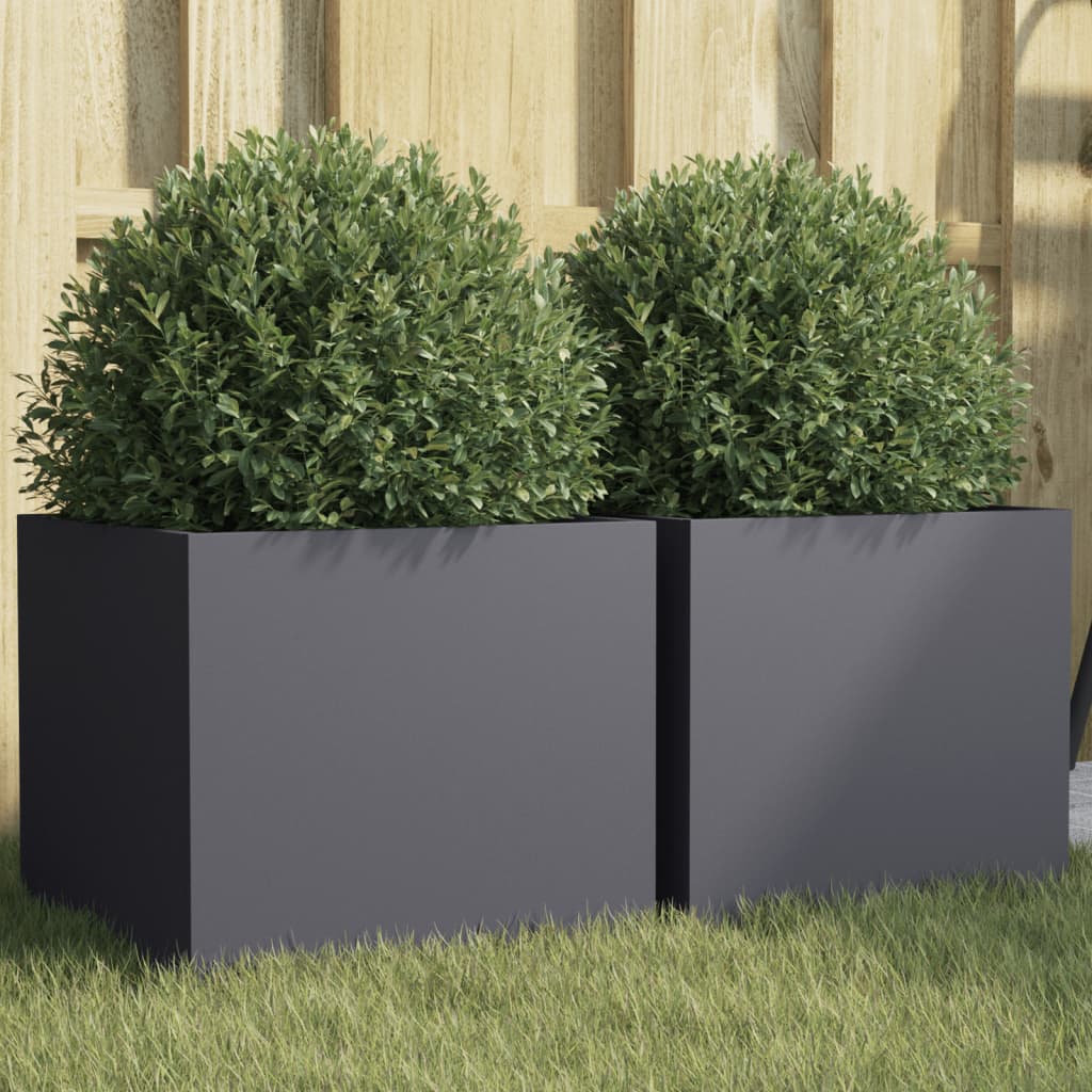 vidaXL Planter Stand Outdoor Raised Garden Bed for Vegetables Corten Steel-20