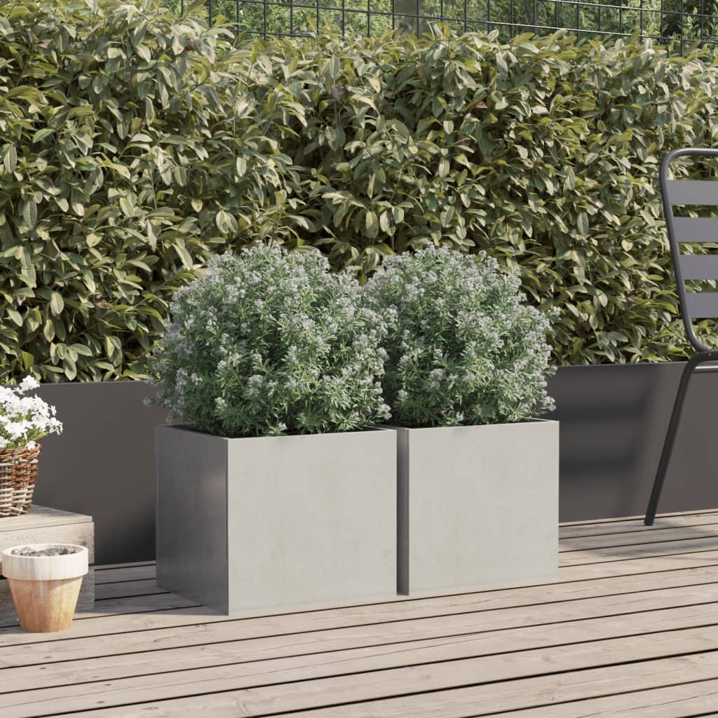 vidaXL Planter Stand Outdoor Raised Garden Bed for Vegetables Corten Steel-48