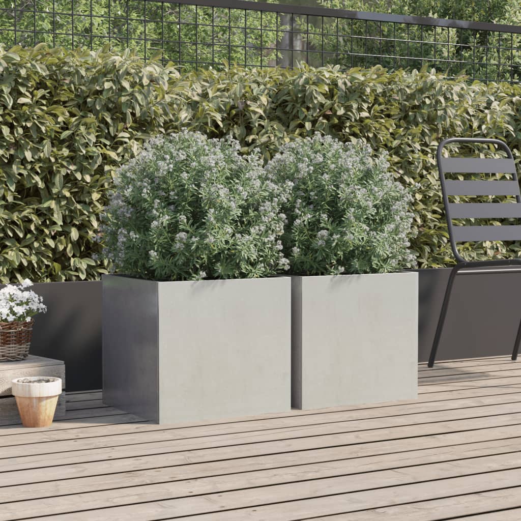 vidaXL Planter Stand Outdoor Raised Garden Bed for Vegetables Corten Steel-68