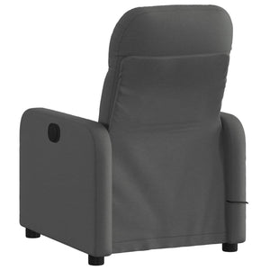 vidaXL Massage Recliner Chair Dark Gray Fabric-2