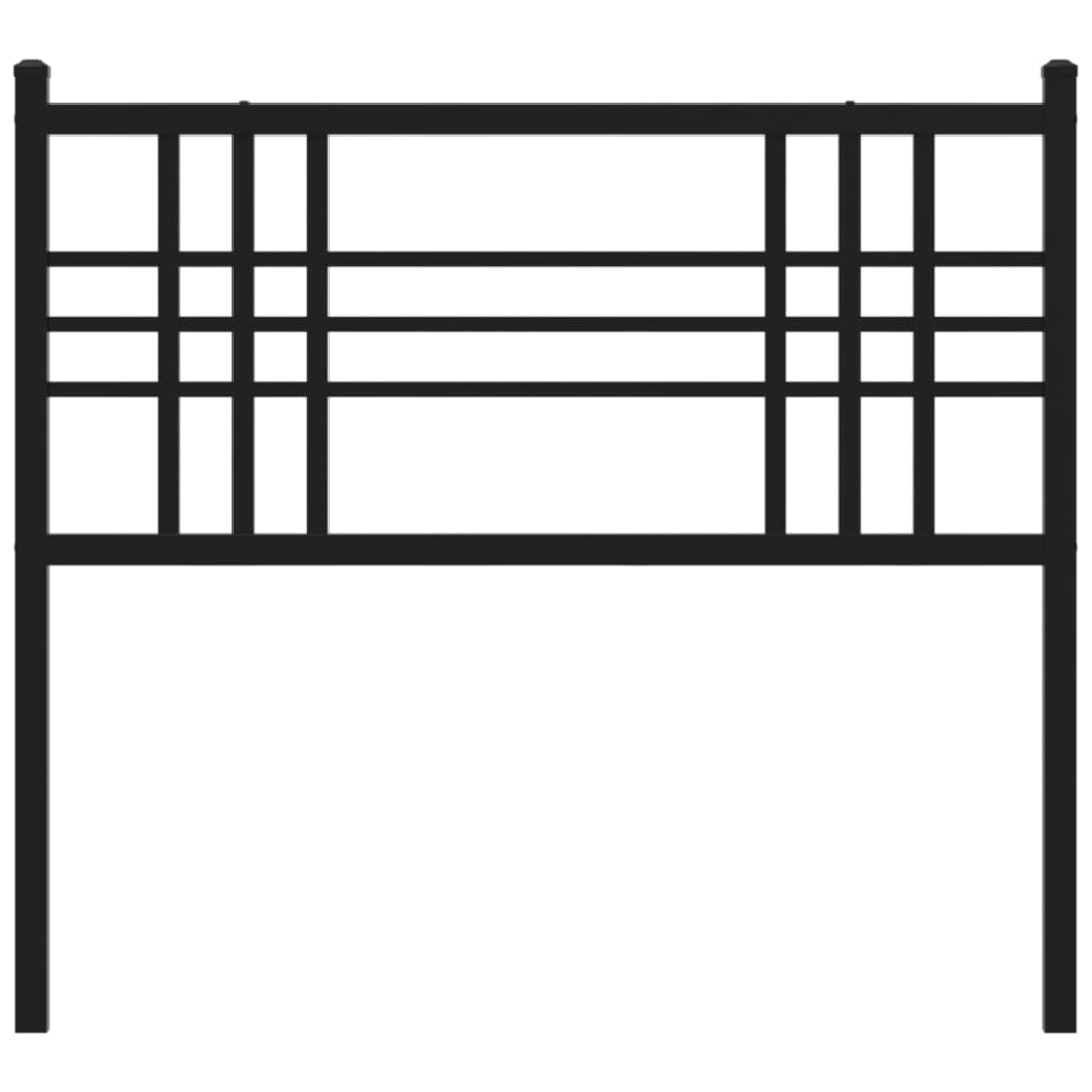 vidaXL Metal Headboard Black 39.4"-3