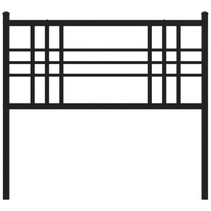 vidaXL Metal Headboard Black 39.4"-3