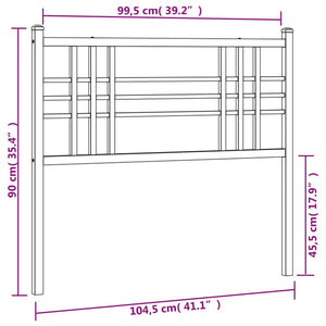 vidaXL Metal Headboard White 39.4"-5