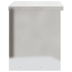 vidaXL Kitchen Wall Cabinet with Shelves Stainless Steel-4