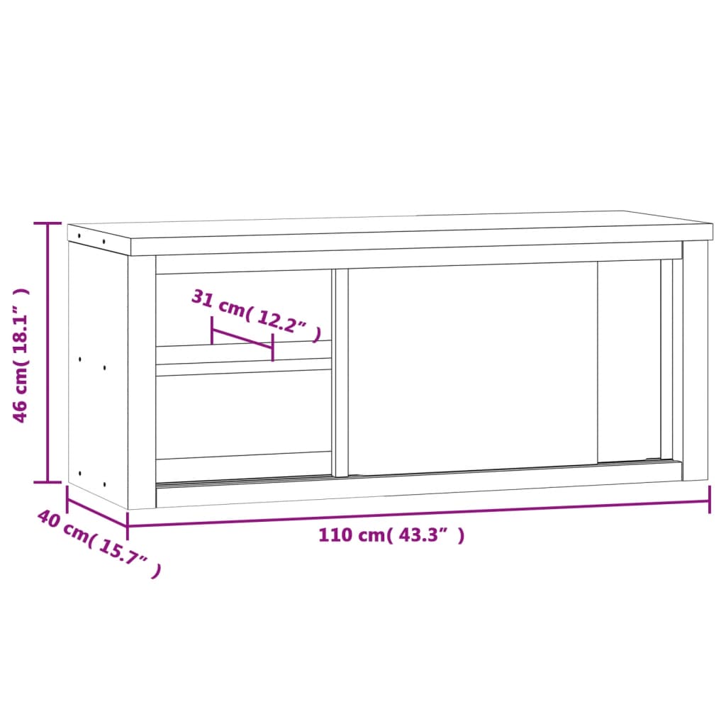 vidaXL Kitchen Wall Cabinet with Shelves Stainless Steel-35