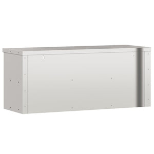 vidaXL Kitchen Wall Cabinet with Shelves Stainless Steel-7