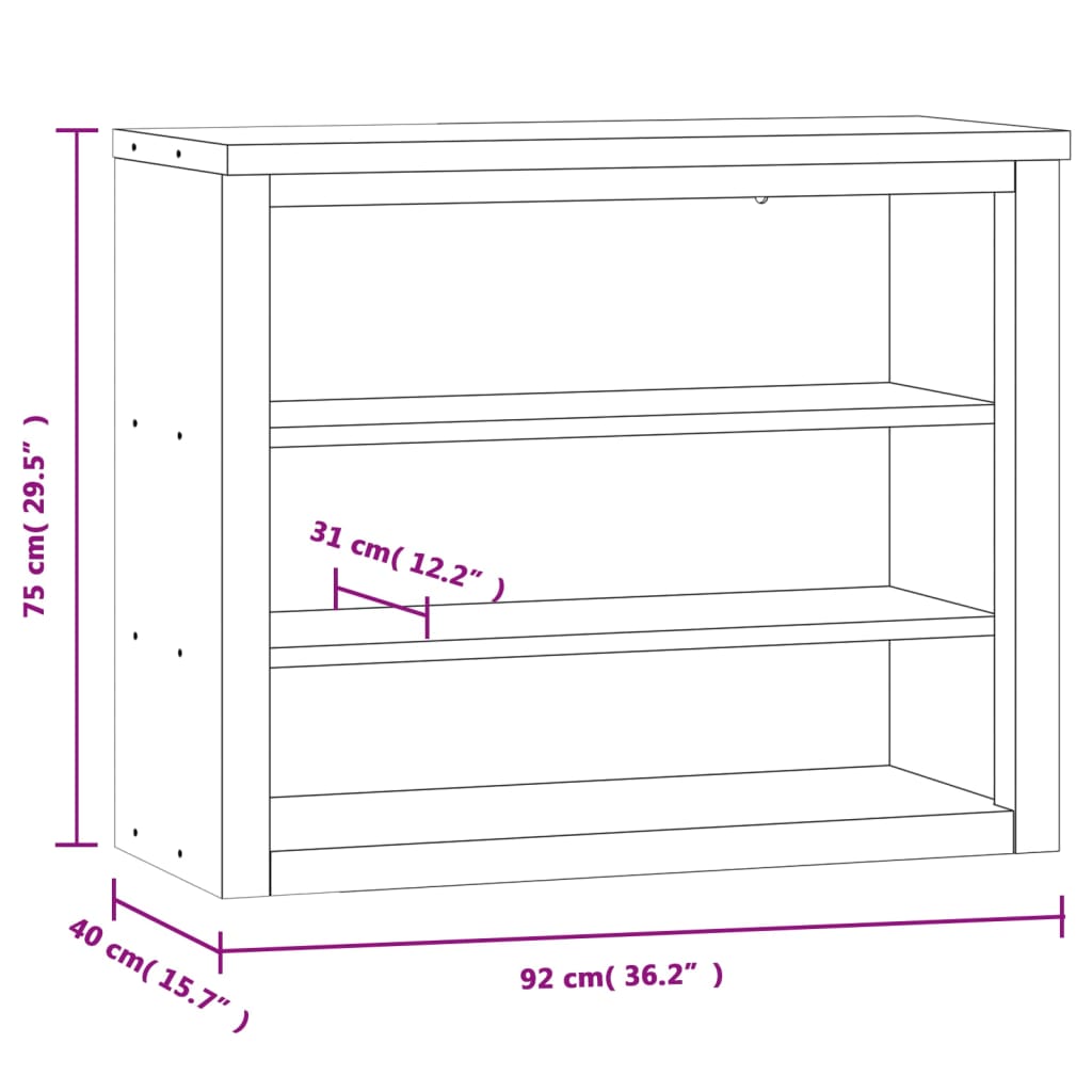 vidaXL Kitchen Wall Cabinet with Shelves Stainless Steel-20