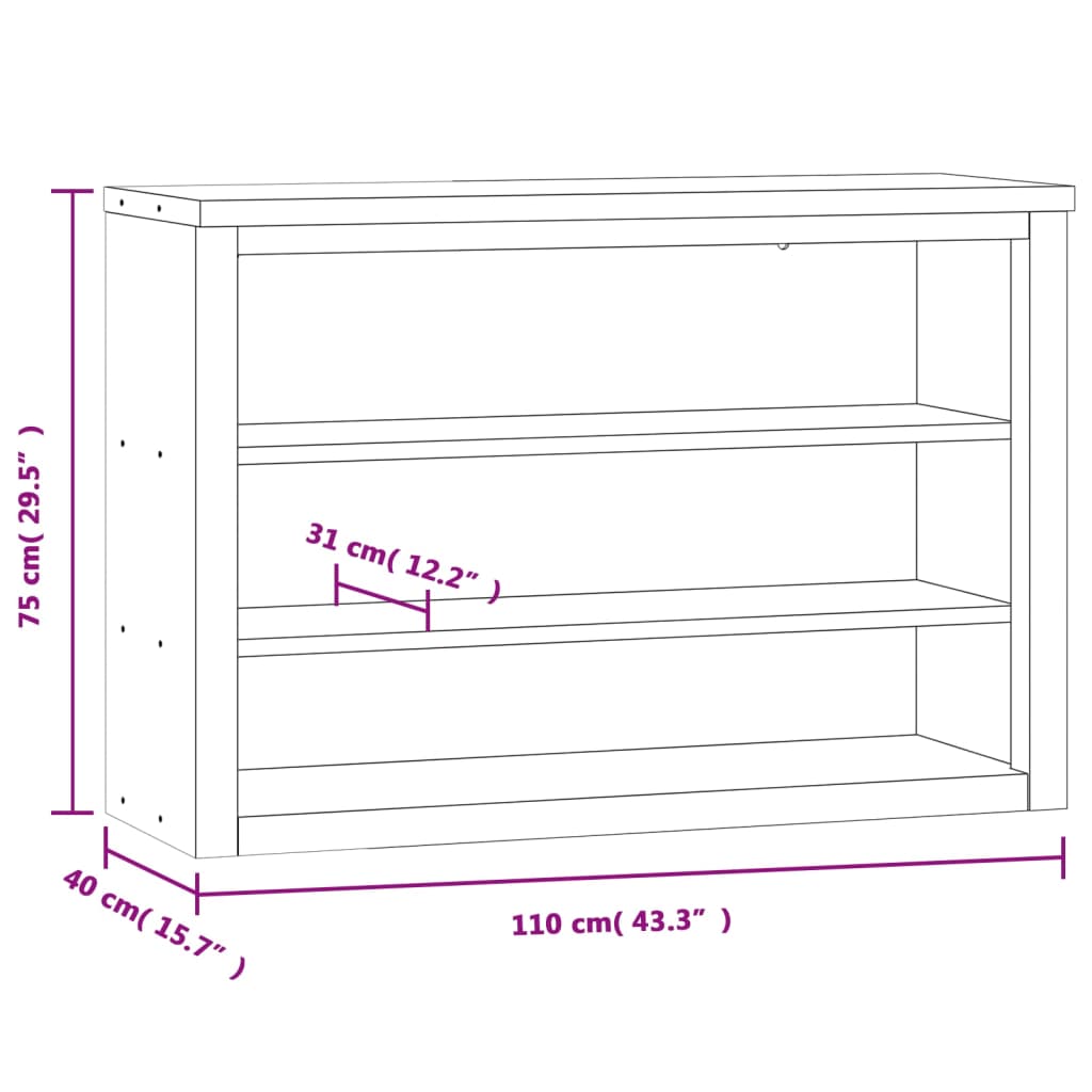 vidaXL Kitchen Wall Cabinet with Shelves Stainless Steel-16