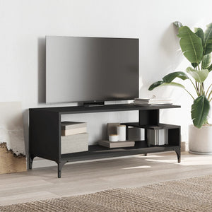 vidaXL TV Stand Storage Furniture Engineered Wood and Powder-coated Steel-5