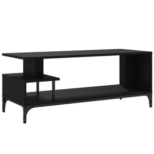 vidaXL TV Stand Storage Furniture Engineered Wood and Powder-coated Steel-14