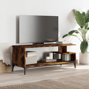 vidaXL TV Stand Storage Furniture Engineered Wood and Powder-coated Steel-2