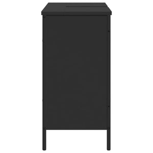 vidaXL Bathroom Sink Cabinet Black 31.5"x11.8"x23.6" Engineered Wood-22