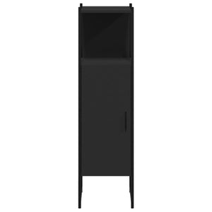 vidaXL Bathroom Cabinet Black 13"x13"x47.4" Engineered Wood-4