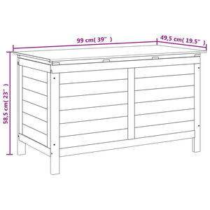 vidaXL Patio Storage Box with Lid for Outdoor Garden Furniture Solid Wood Fir-5