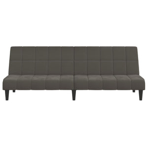 vidaXL 2-Seater Sofa Bed Dark Gray Velvet-3