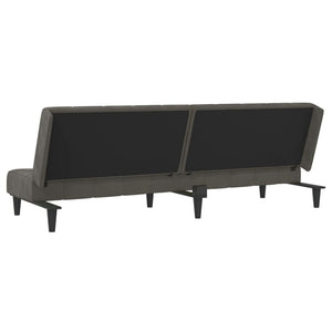 vidaXL 2-Seater Sofa Bed Dark Gray Velvet-6