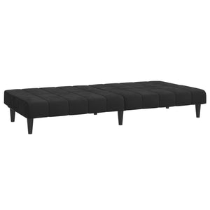 vidaXL 2-Seater Sofa Bed Black Velvet-5