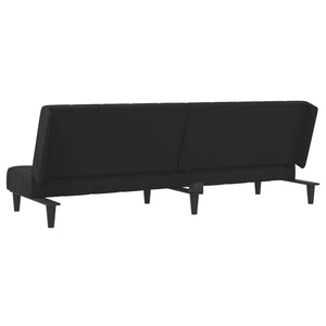 vidaXL 2-Seater Sofa Bed Black Velvet-7