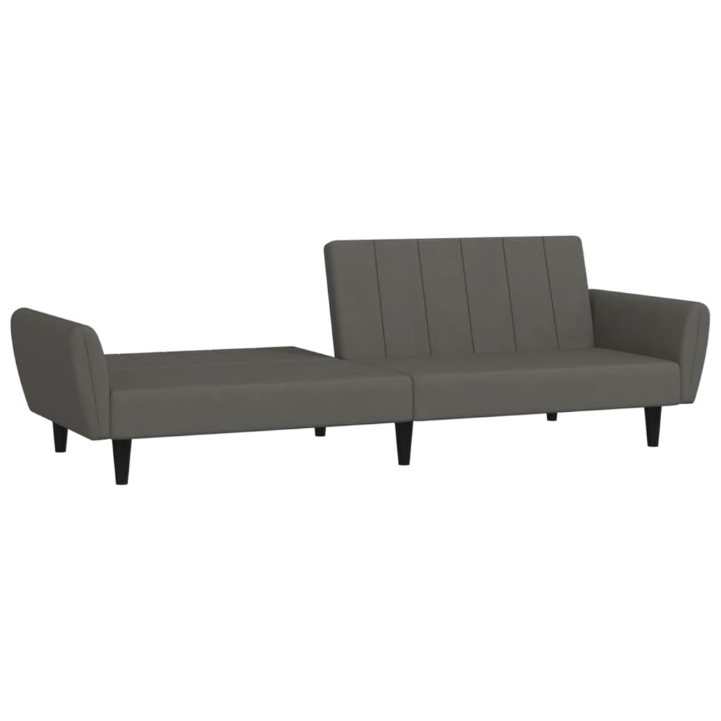 vidaXL 2-Seater Sofa Bed Dark Gray Velvet-1