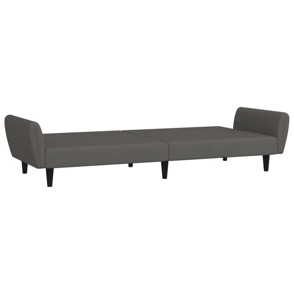 vidaXL 2-Seater Sofa Bed Dark Gray Velvet-3