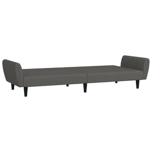 vidaXL 2-Seater Sofa Bed Dark Gray Velvet-3