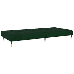 vidaXL 2-Seater Sofa Bed Dark Green Velvet-6