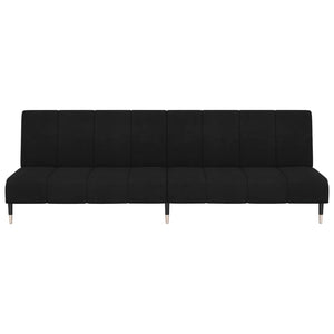 vidaXL 2-Seater Sofa Bed Black Velvet-4