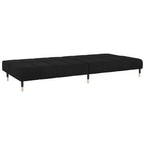 vidaXL 2-Seater Sofa Bed Black Velvet-5