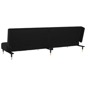 vidaXL 2-Seater Sofa Bed Black Velvet-7