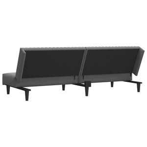 vidaXL 2-Seater Sofa Bed Dark Gray Velvet-6