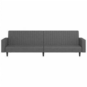 vidaXL 2-Seater Sofa Bed Dark Gray Velvet-3