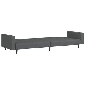 vidaXL 2-Seater Sofa Bed Dark Gray Velvet-4