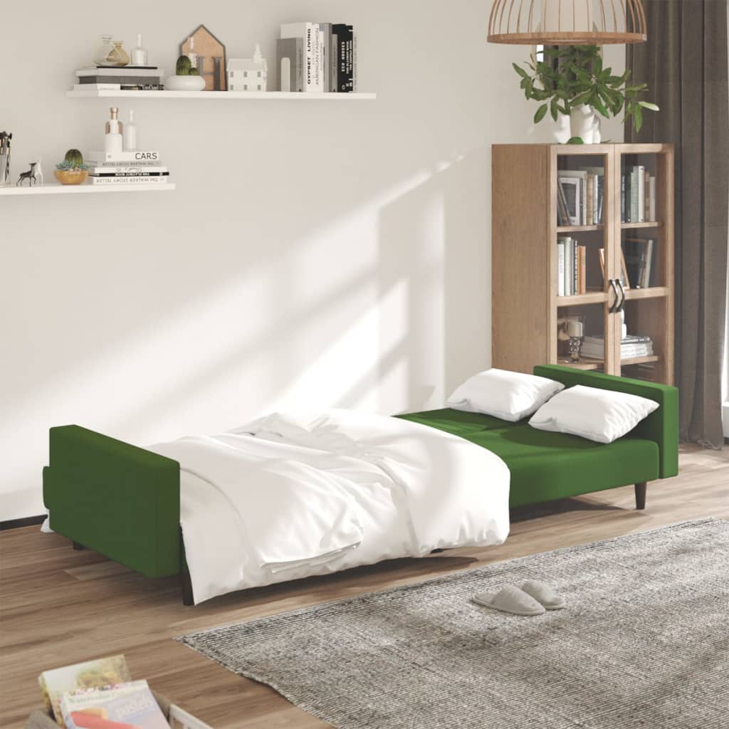 vidaXL 2-Seater Sofa Bed Dark Green Velvet-1