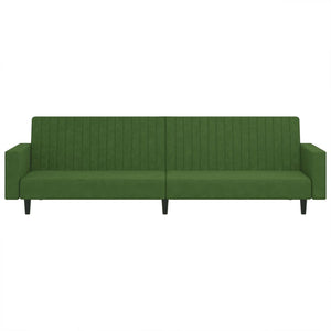 vidaXL 2-Seater Sofa Bed Dark Green Velvet-4