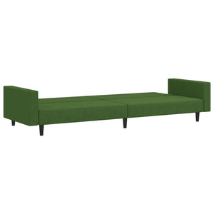 vidaXL 2-Seater Sofa Bed Dark Green Velvet-5