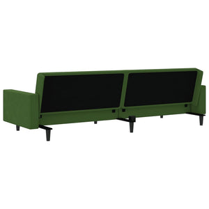 vidaXL 2-Seater Sofa Bed Dark Green Velvet-7