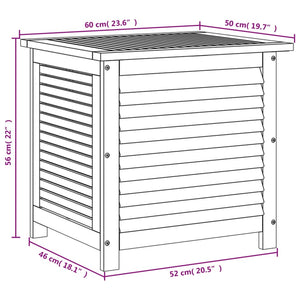 vidaXL Garden Storage Box with Louver Outdoor Furniture Solid Wood Acacia-20