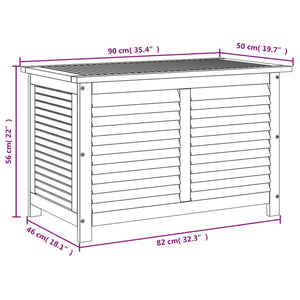 vidaXL Garden Storage Box with Louver Outdoor Furniture Solid Wood Acacia-27